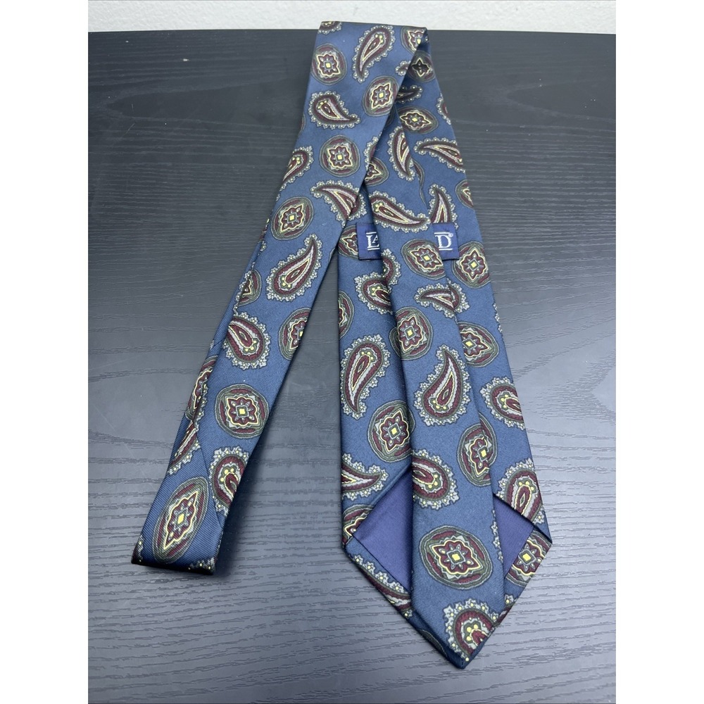 Lands' End Paisley Men's Neck Tie 56" Classic Pattern Tie - Picture 3 of 6